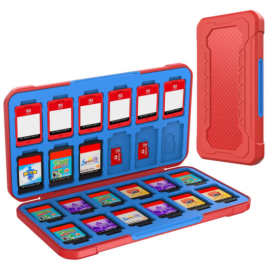 HEIYING Switch Game Card Case for Nintendo Switch 2/ OLED / Lite,Custom Pattern Memory Games Holder Case with 16 Game Card Slots and 16 Micro SD Cards Slots