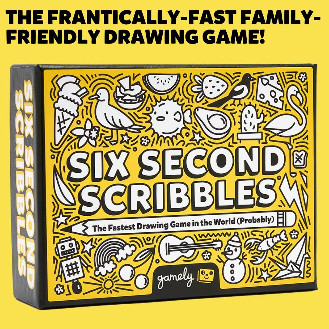 Six Second Scribbles USA: The frantically Fast, fantastically Fun Drawing Game | A Family Friendly Party Game for Kids, Teens and Adults