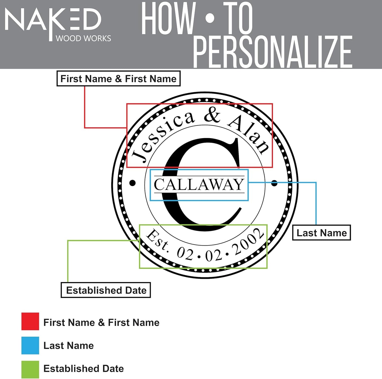 Custom Cutting Board β Personalized Wedding Gift & Bridal Shower Gift with Names & Date β Handmade in USA, (Wood Coasters, Display Stand & Gift Wrap options) β Keepsake Gift Idea for Couples