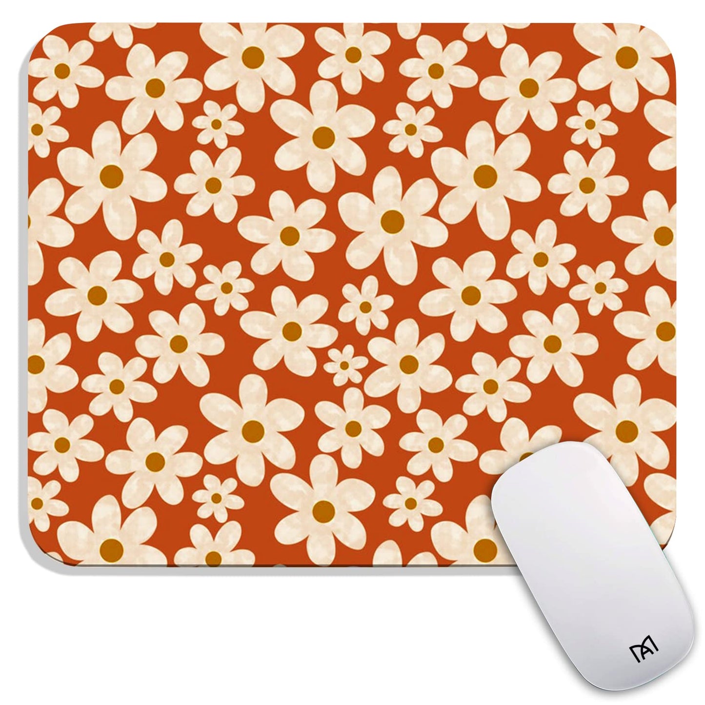 Square Mouse Pad Beautiful Flowers Plants, Personalized Premium-Textured Custom Mouse Mat Design, Washable Mousepad Cloth, Non-Slip Rubber Base Computer Mouse Pads for Wireless Mouse