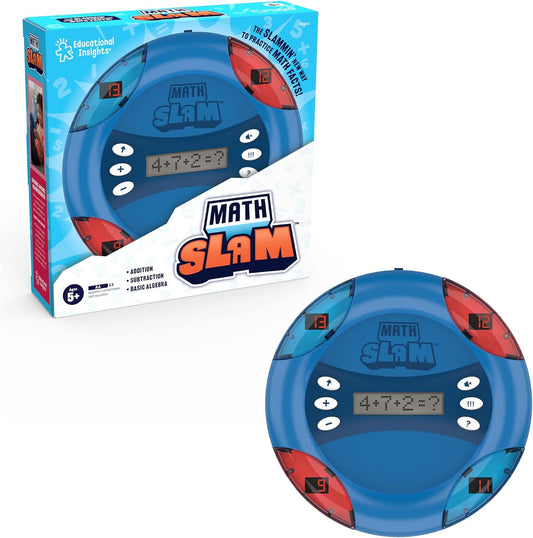 Educational Insights Math Slam - Interactive Math Games, Basic Algebra Game for Learning Addition and Subtraction, Handheld Kids' Electronics, Self Teaching STEM Learning Tools for Kids Ages 5+