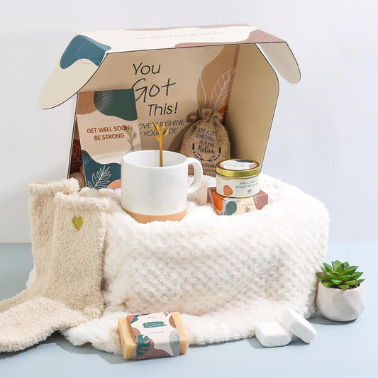 Get Well Gifts for Women Feel Better Gifts Baskets for Women After Surgery Cancer Care Gifts for Friend Sick Chemo Care Package Encouraging Pamper Comfort Wellness Box For Her