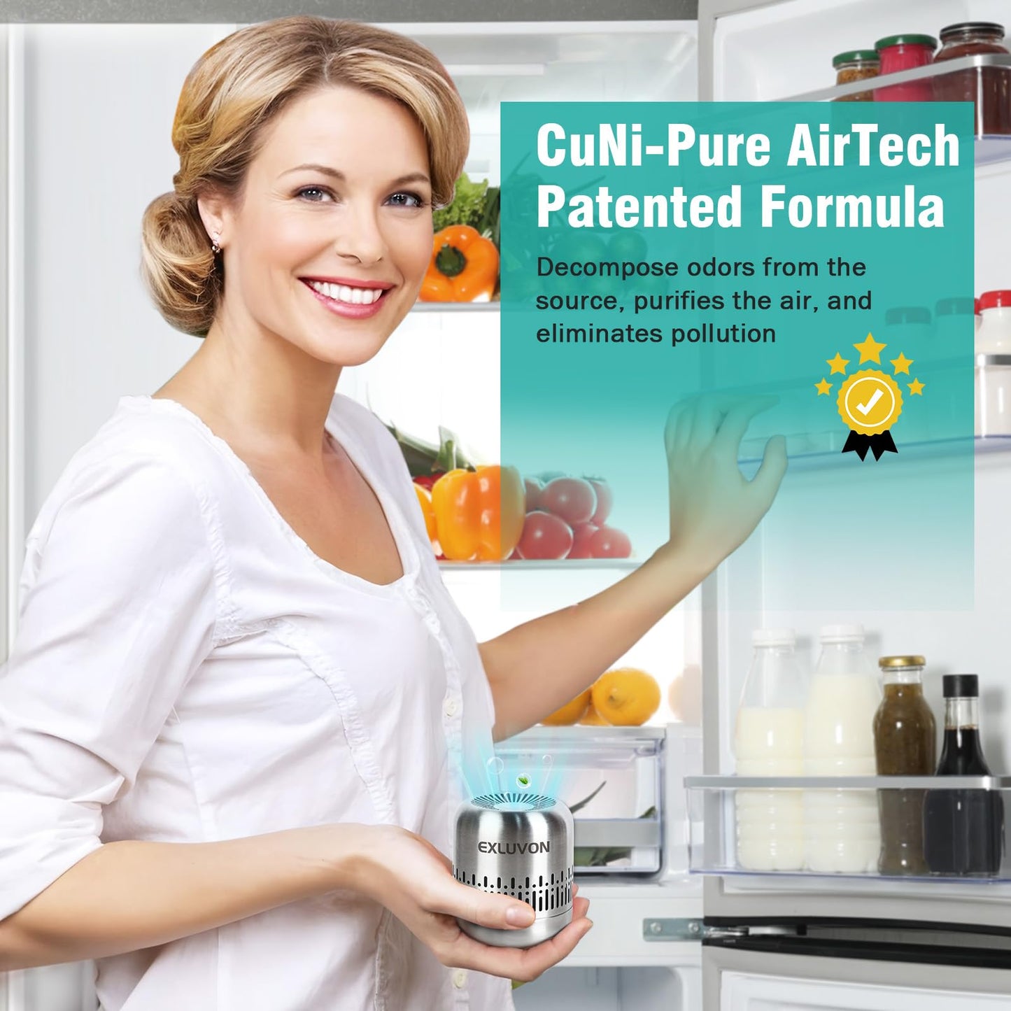 Refrigerator Deodorizer,Lasts for 10 Years,Fridge Deodorizer Kitchen Gadgets Odor Eliminator for Fridge & Freezer, Room,RV and New Home,More Effective Than Baking Soda Charcoal Air Purifier