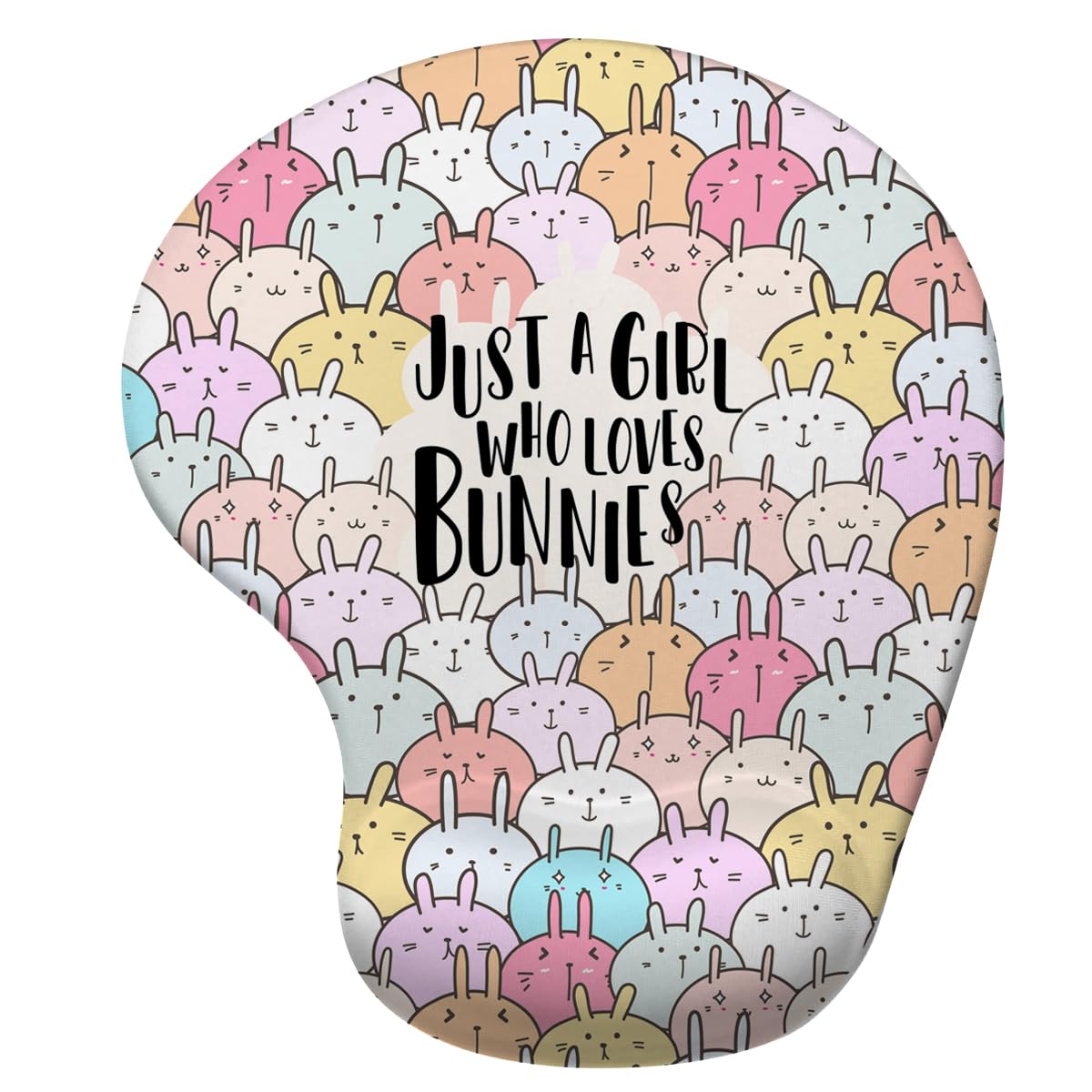 Mouse Pad with Wrist Rest, Ergonomic Mouse Pad with Memory Foam Wrist Rest Cushion, Non-Slip Rubber Base Gaming Mice Pad for Home Office Computer Laptop, Pink Bow