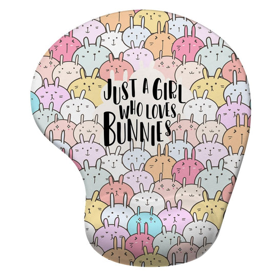 Mouse Pad with Wrist Rest, Ergonomic Mouse Pad with Memory Foam Wrist Rest Cushion, Non-Slip Rubber Base Gaming Mice Pad for Home Office Computer Laptop, Pink Bow