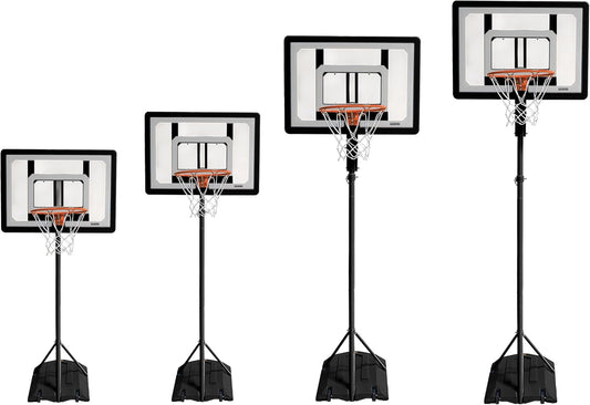 SKLZ Pro Mini Hoop Outdoor Basketball System with Adjustable-Height Pole and 7-Inch Ball, HP08-000