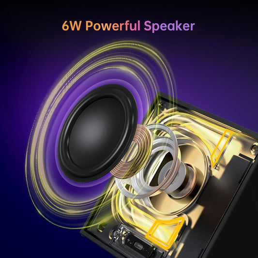 Divoom TimeBox Evo -- Pixel Art Bluetooth Speaker with 16x16 LED Display APP Control - Cool Animation Frame & Gaming Room Setup & Bedside Alarm Clock- Black