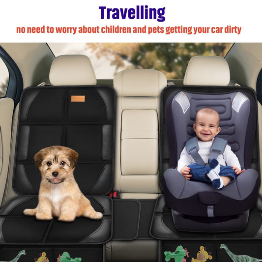 Car Seat Protector, 1 Pack of Seat Protectors, Thickest Padded 600D Fabric Padding, Waterproof, Durable, Anti Slip Backing, Child Seat Protection, Suitable for Babies, Toddlers, Children