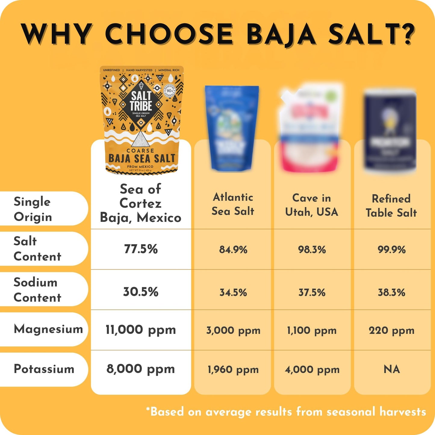 Salt Tribe | Baja Sea Salt | Coarse Natural Grain Salt for Grinder | 90+ Trace Minerals for Hydration Support | Sal Organica | Low Sodium Organic & Unrefined | Single Origin Mexico | 15oz | 425+ Servings