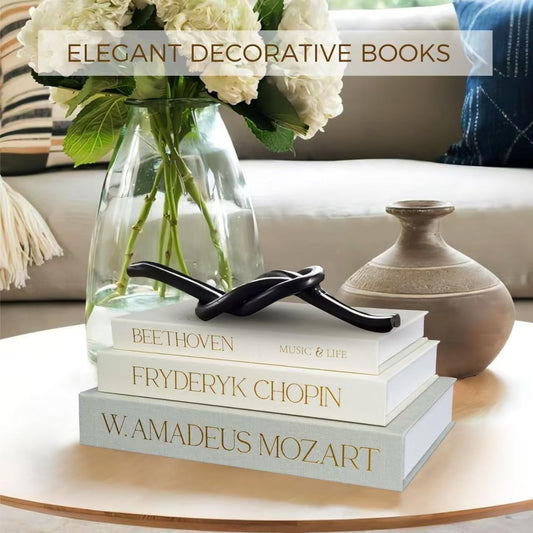 Set of 3 Linen Decorative Books for Home Decor,Modern Faux Decor Book for Decoration,Aesthetic Fake Books for Coffee Table/Bookshelf Decor,Photo Storage or Keepsake Box(Sage)