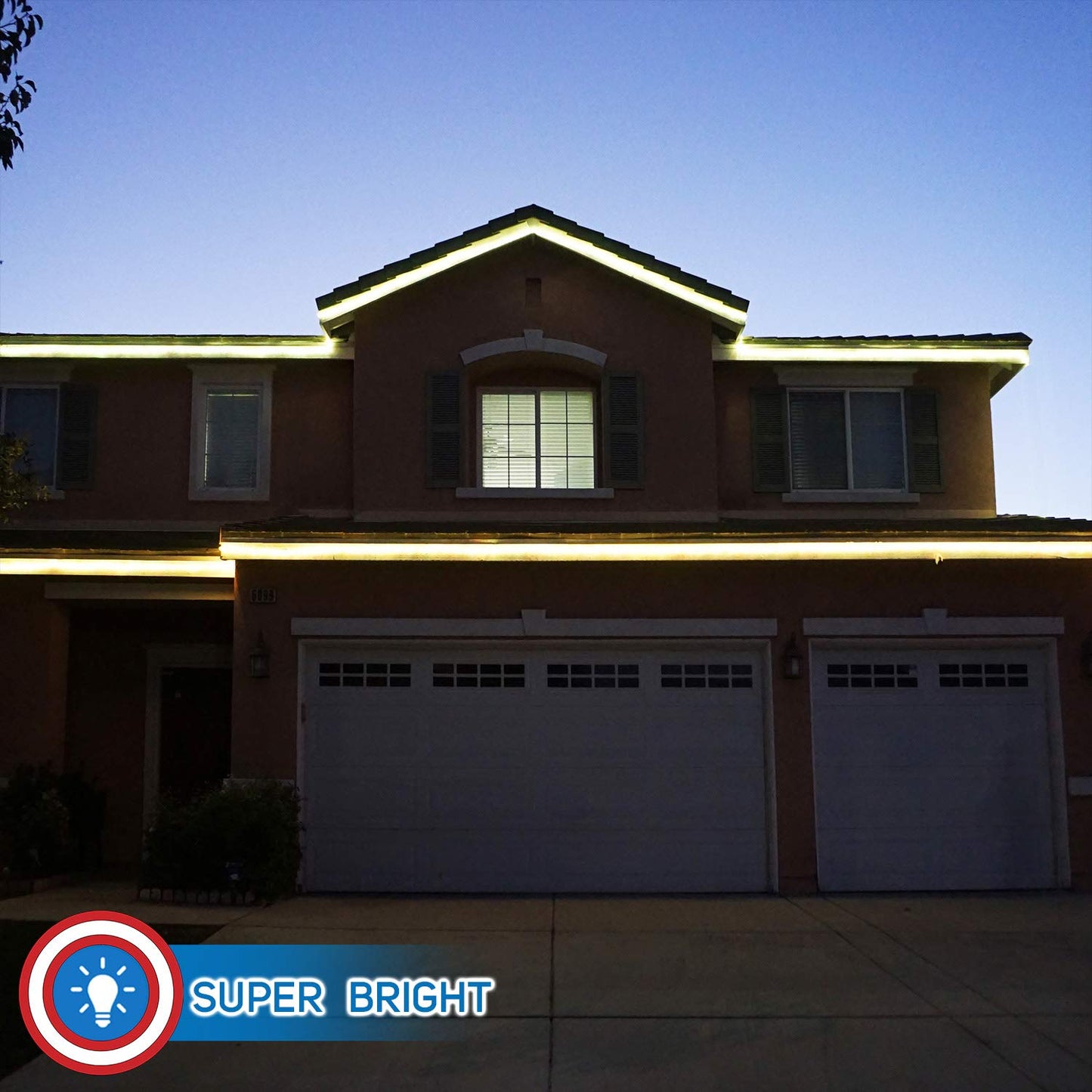 Russell Decor LED Rope Lights Festival Holiday Party Seasonal Christmas Decoration 30ft - 200ft Customized Available (Warm White, 30)