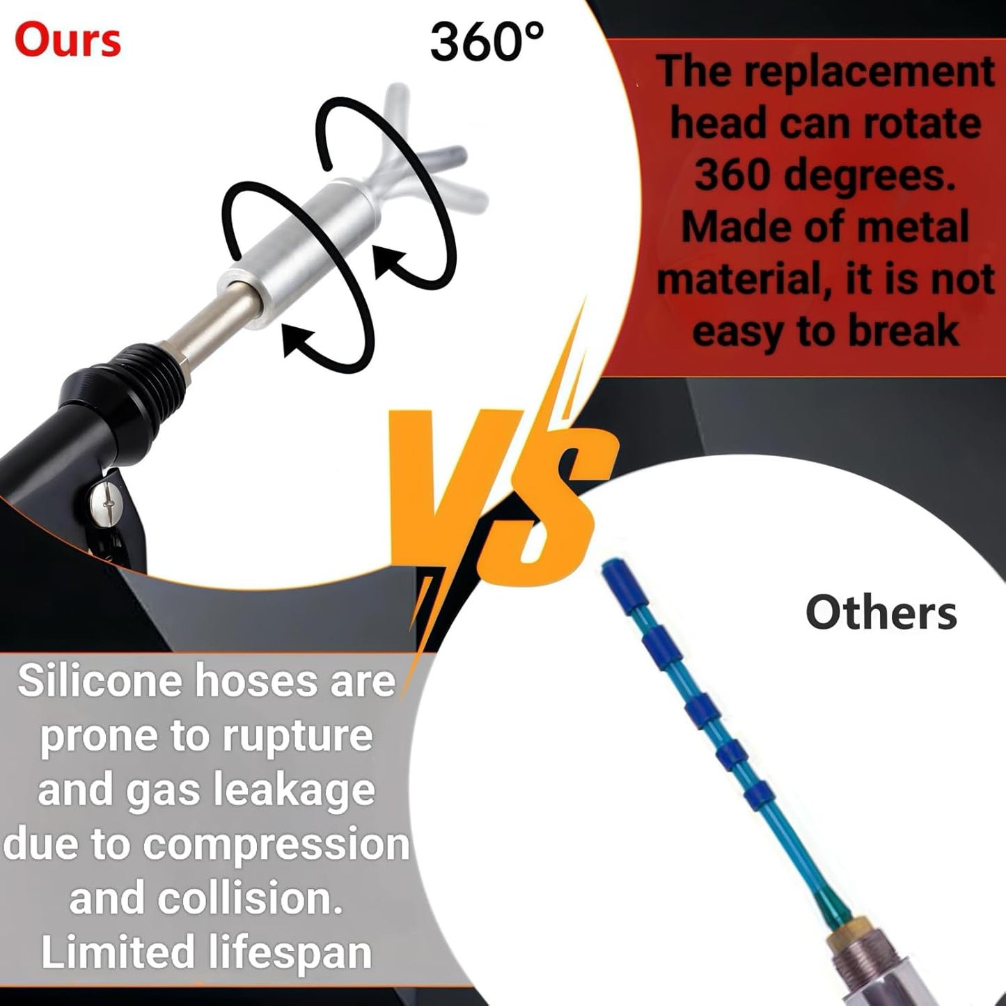 Tornado Detailing Car Cleaning Gun with Metal Nozzle | Interior Drying Air Blower | High Pressure Blower Gun | A Car Detailing Tools for Swiftly Removing Dirt and Dust with Air Flow