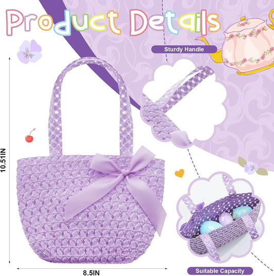 Tradder 12 Pcs Girls Tea Party Hats Accessories Tea Fascinators Hats Gloves and Handbags Favors for Dress Costumes Party(Bright Color)