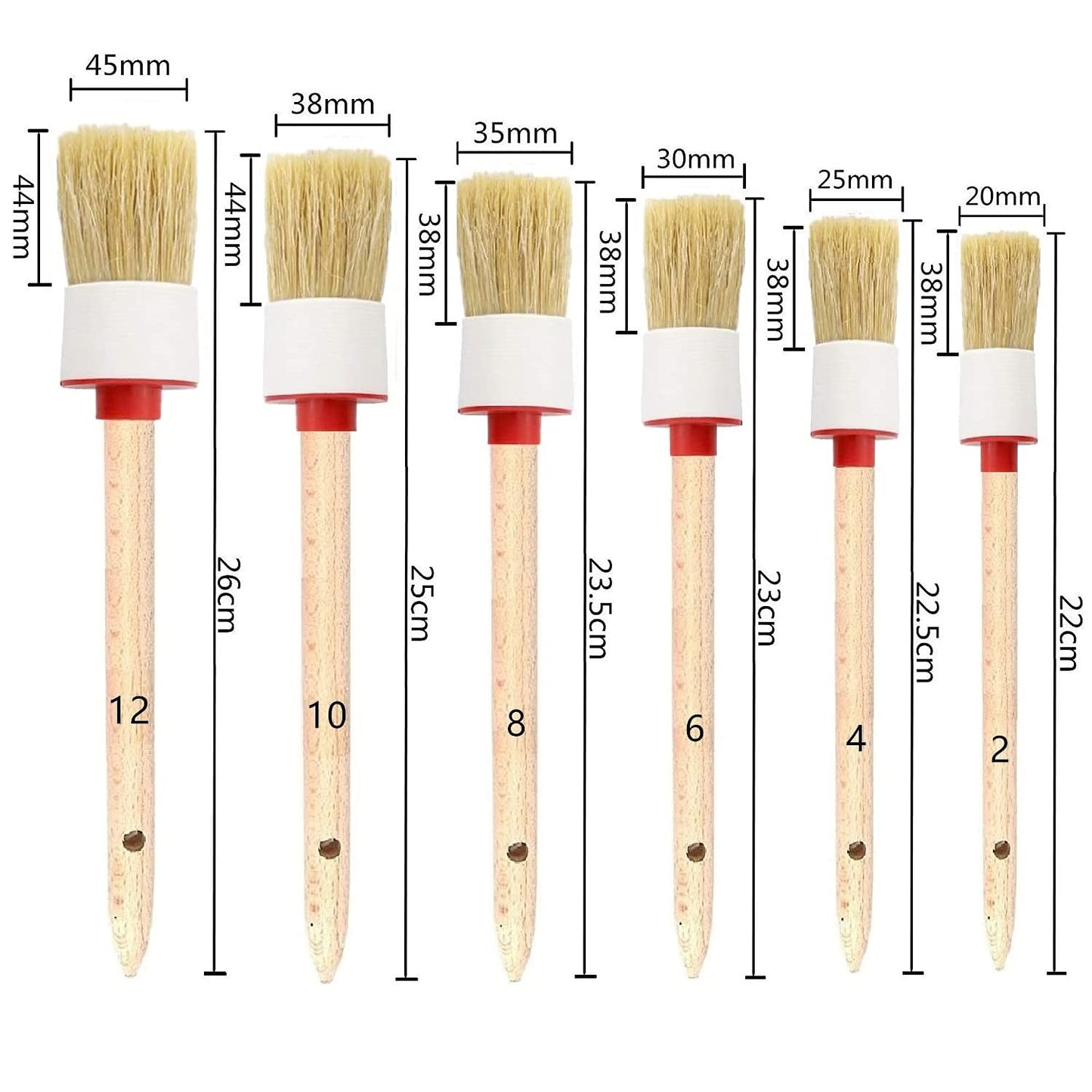 Nurkul 11 Pieces Auto Detailing Brush Set for Cleaning Interior, Exterior, Leather, Including 6 pcs Car Detailing Brushes, 3 pcs Wire Brush and 2 pcs Automotive Air Conditioner Brush