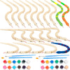 20 Pcs 12 Inch Unfinished Wooden Wiggly Snake Jointed Flexible Wood Snake with 12 Colors 3 ml Acrylic Paint and 2 Pcs Paint Brush for Birthday Halloween Party Supplies DIY Crafts
