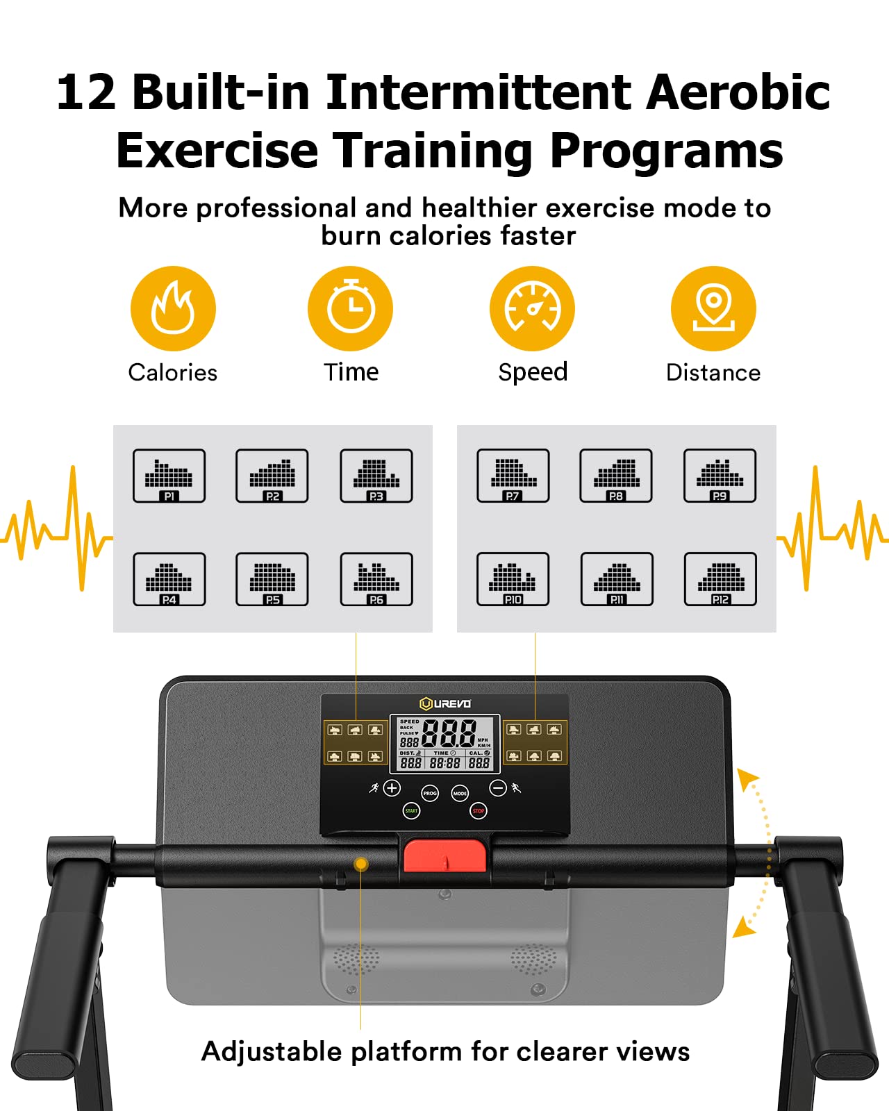 UREVO Walking Pad Treadmills for Home Office, Under Desk Compact Design Treadmill Portable Walking Pad Treadmill with Remote Control, LED Display