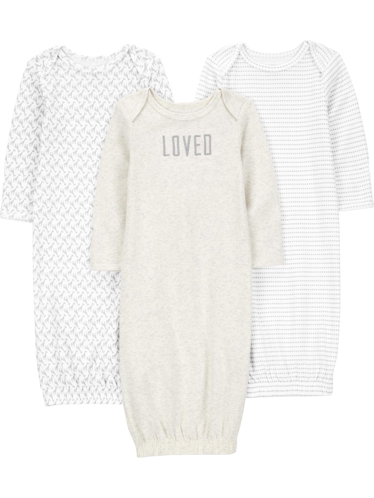 Simple Joys by Carter's Baby 3-Pack Neutral Cotton Sleeper Gown
