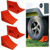 SECURITYMAN Heavy Duty Wheel Chocks (2 Pack) - Durable, Non-Slip, Solid Rubber Wheel Chocks for Boat Trailers, RV, Truck, Camper - Perfect on All Surfaces and in All Weather - Orange…