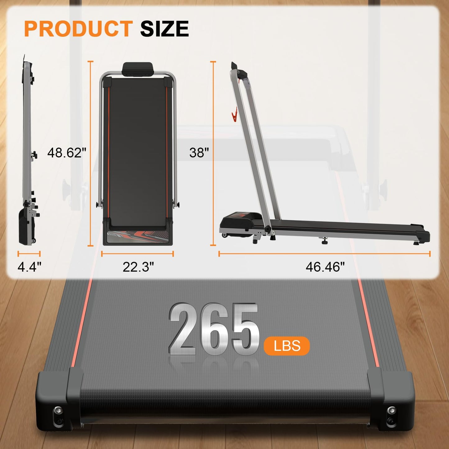 RIVANO 2025 Walking Pad Treadmill, Portable Under Desk Treadmill for Home Office Use, 2 in 1 Folding Walking Pad with Incline, Wide Walking Pad with Remote Control, Large Screen, Smart App