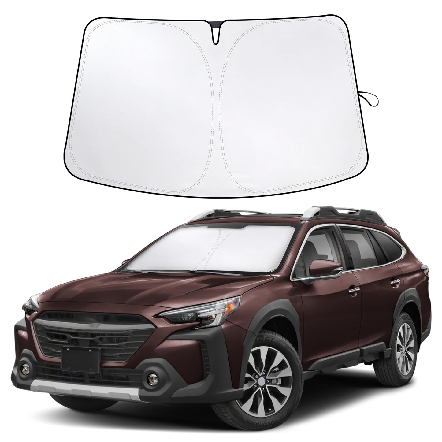 for Ford Transit 2015-2024 2025Windshield Sunshade Compatible-EcoNour 240T Polyester Material Cars Sun Visor Reflector Blocks UV Rays - Foldable Sunshade Interior Protection Accessories