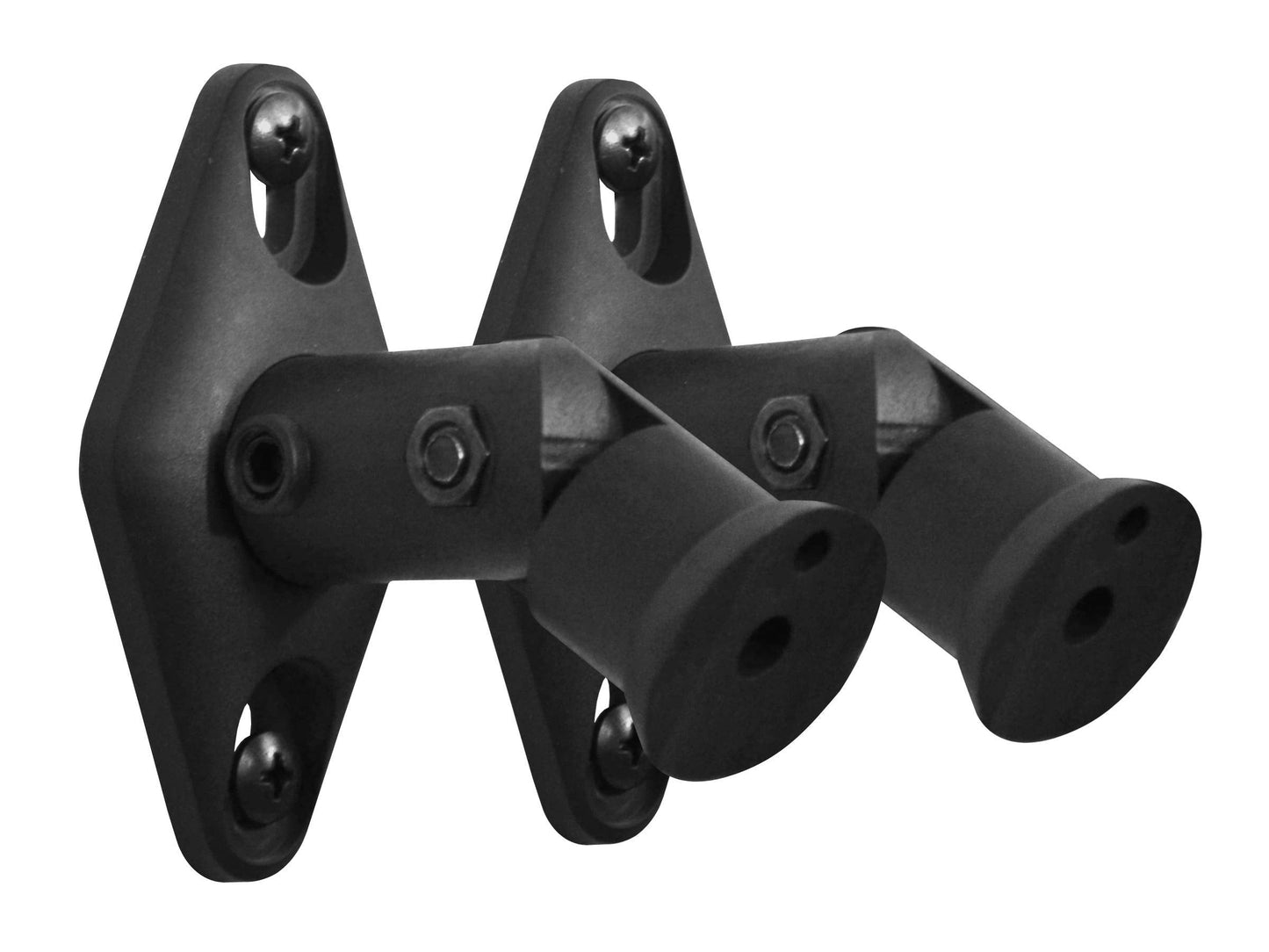 DataComm Speaker Mounting Brackets - Holds Up to 9 lbs, Mounts 2 Standard Surround Speaker Wall Mount, Adjustable Angles for Wall/Ceiling, ETL Rated Indoor/Outdoor Use