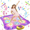 SUNLIN Dance Mat - Dance Mixer Rhythm Step Play Mat - Dance Game Toy Gift for Kids Girls Boys - Dance Pad with LED Lights, Adjustable Volume, Built-in Music, 3 Challenge Levels (3-12 Years Old)