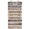 PEKCARGO Kitchen Wall Decor Funny Kitchen Signs Kitchen Rules Pictures Wall Art Decor Rustic Farmhouse Western Kitchen Decor Wooden Sign (Brown)