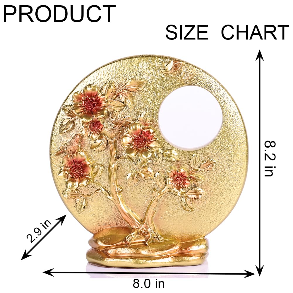 YUNSHID Resin Bird Sculpture Ornaments, Bogu Porch Bird Sculptures, Modern Home Decoration Suitable for Living Room, Bedroom, Bathroom, Office, Dining Table, Bookshelf, Fireplace Centerpiece (Gold)