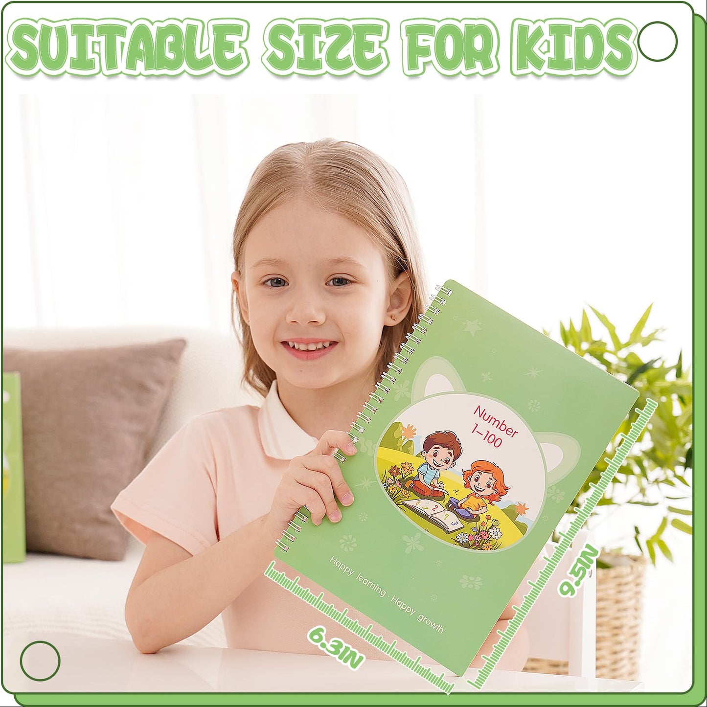 Reusable Grooved Handwriting Workbooks,Magic Copybook,Magic Writing Practice copy books, to help children improve their handwriting ink Practice Age 3-8 Calligraphy for kids(Character edition)