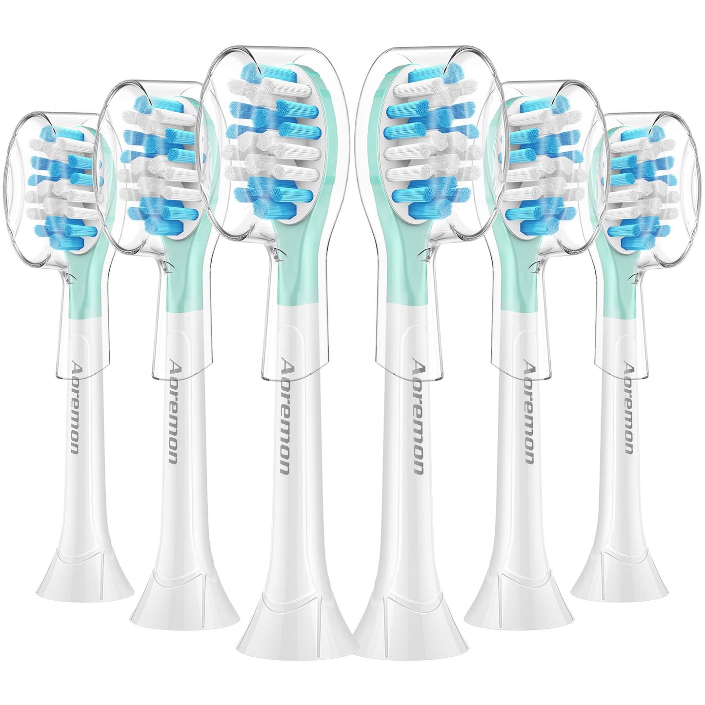 Aoremon Replacement Toothbrush Heads for Philips Sonicare C3 Premium Plaque Control HX9044/65 G3 Gum Care HX9054/65 W3 4100 5100 6100 7500 C1 C2 Flexcare Diamondclean HealthyWhite, 6 Count, White