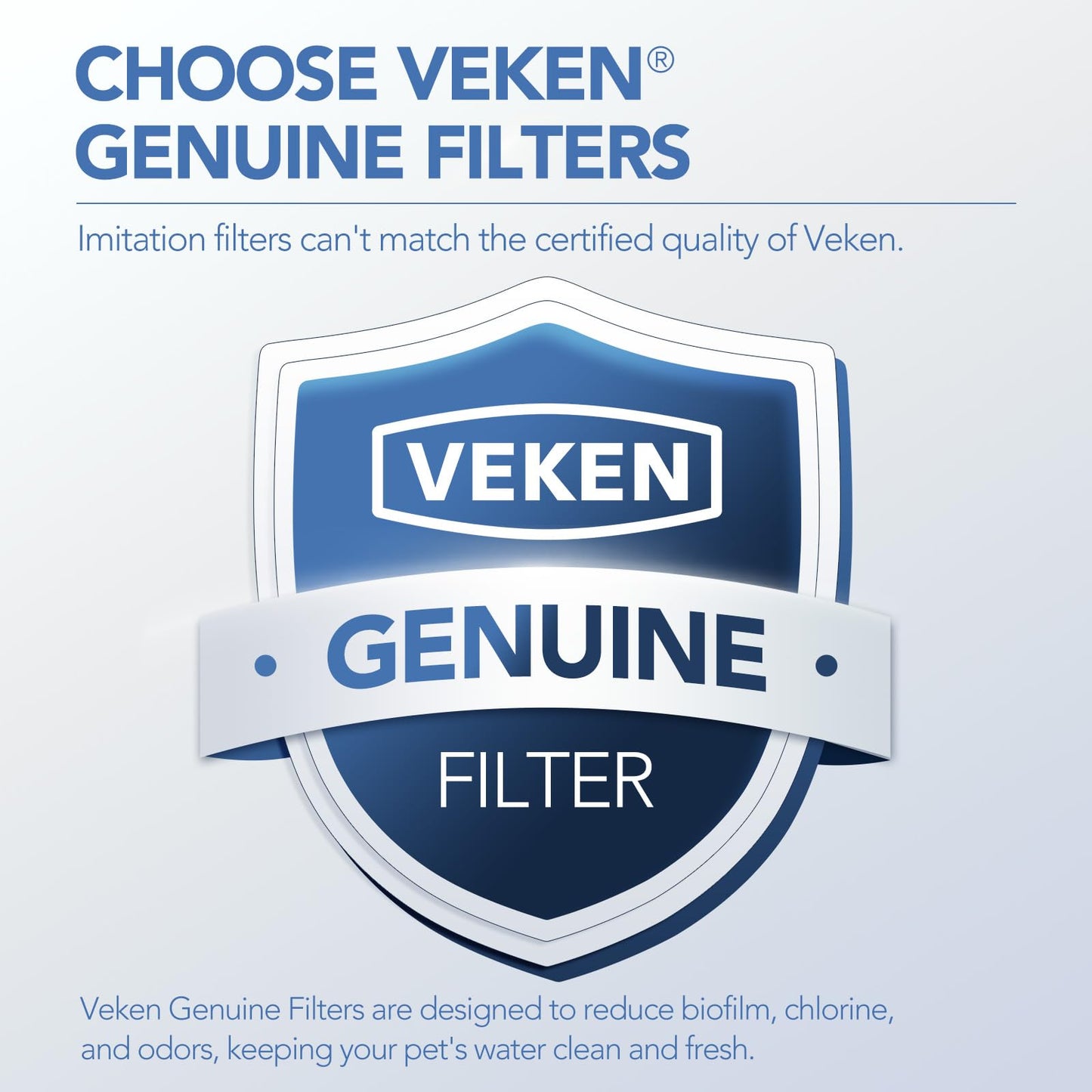 Veken Cat Water Fountain Filters, 8 Pack Replacement Filters & 8 Pack Replacement Pre-Filter Sponges Set for 50oz, 84oz, 95oz Automatic Pet Fountain Dog Water Dispenser