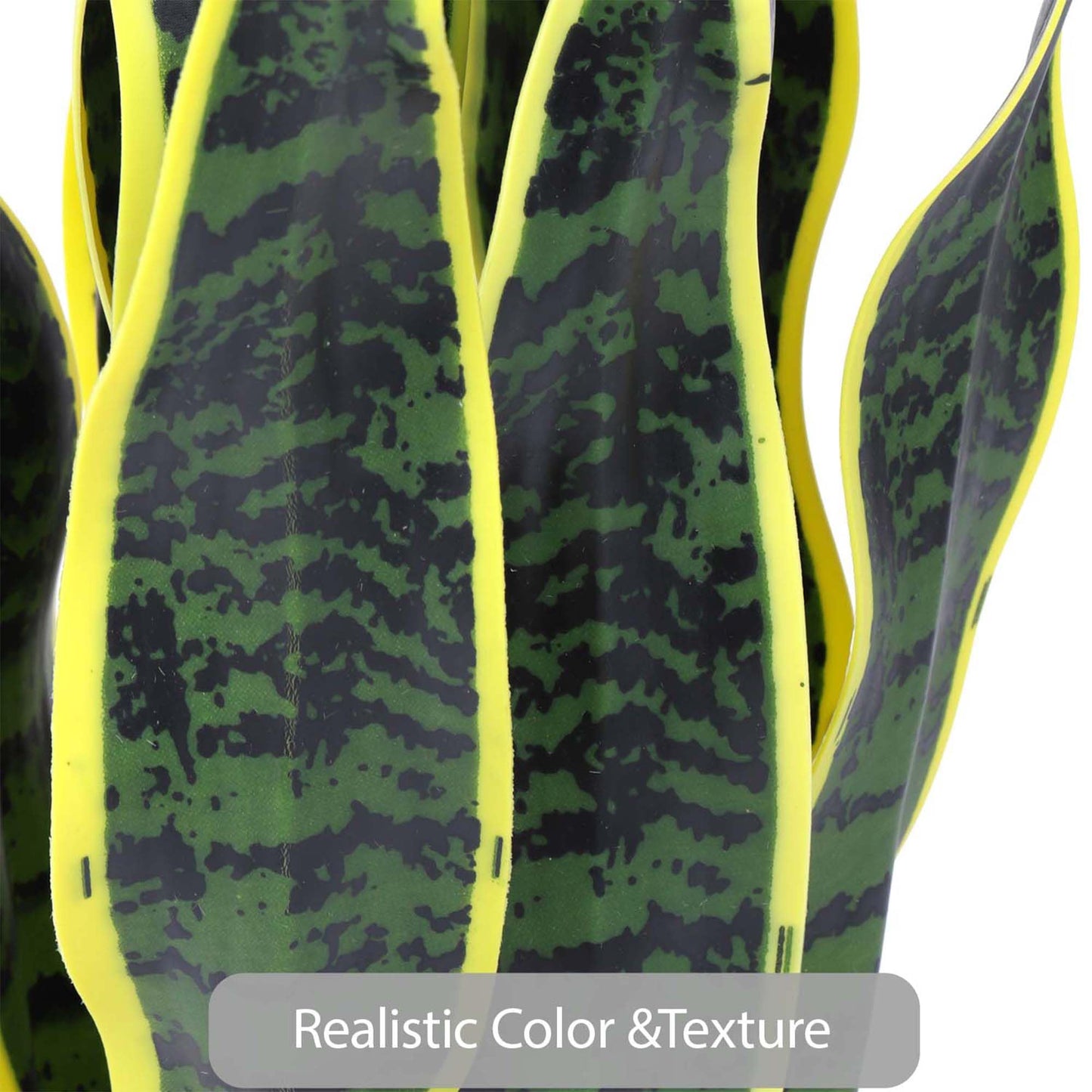 Artificial Snake Plant 25Inch Fake Sansevieria Faux Silk Potted Plant Artificial Mother in Law Tongue Plant for Indoor Outdoor Home Office Garden Decor Yellow