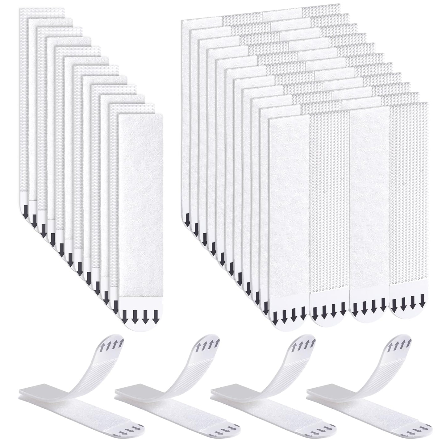 Picture Hanging Strips Heavy Duty, 32-Pairs(64 Pack) Large Adhesive Hook and Loop Mounting Tapes Damage Free No Nails Picture Hangers for Frame Hanging Poster Strips Christmas Decorations