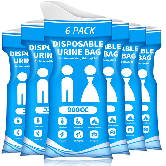 Disposable Urine Bag for Travel - 900ML Portable Pee Bags for Women Men 8/12/20/24/28 PCS Emergency Vomit Bags Urinal Toilet for Car Camping, Road Trip,Traffic Jam, Pregnant, Kid, Patient