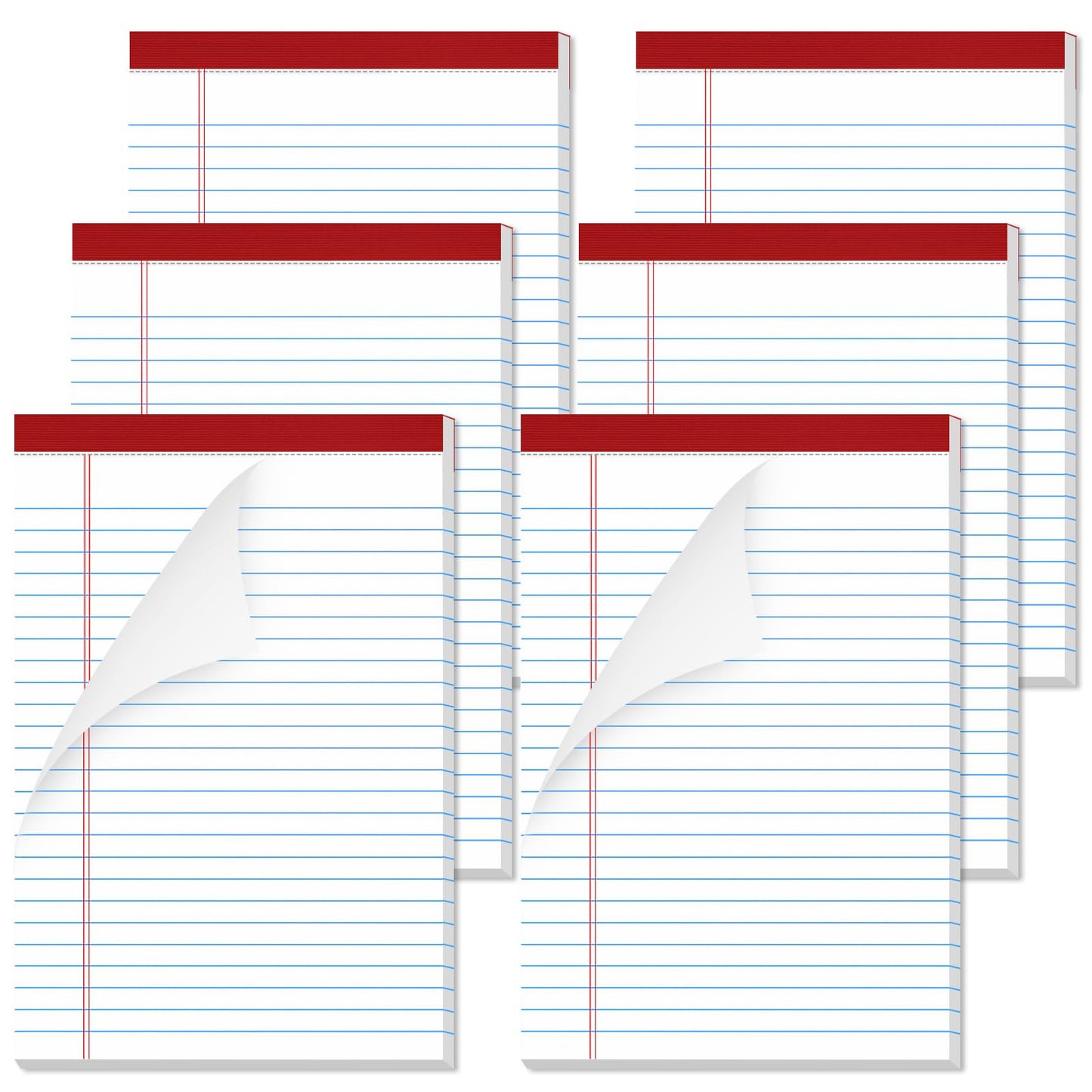 12 Pack Legal Pads 8.5 x 11 Note Pads 8.5 x 11 Inch Notepad 360 Sheets Writing Pads Wide Ruled Lined Paper Pads White Paper Note Pads 8.5 x 11 with 30 Sheets Per Legal Pad for School, Office, Home