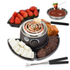 SANLE SOPFFY 2 in 1 Electric S'mores Maker & Fondue Pot,S'mores Maker Tabletop Indoor Kit with 4 Roasting Forks & 1 Flameless Temperature-controlled Heater,Christmas Gifts,Family Gifts