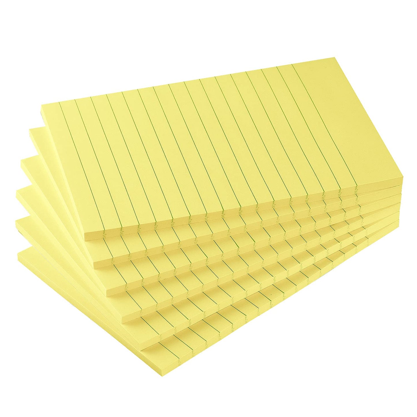Early Buy 6 Pads Lined Sticky Notes with Lines 4x6 Self-Stick Notes Bright Color Sticky Notes, 45 Sheets/Pad (Light Blue)