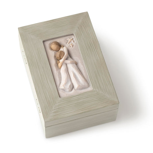 Willow Tree Quiet Strength, sculpted hand-painted memory box