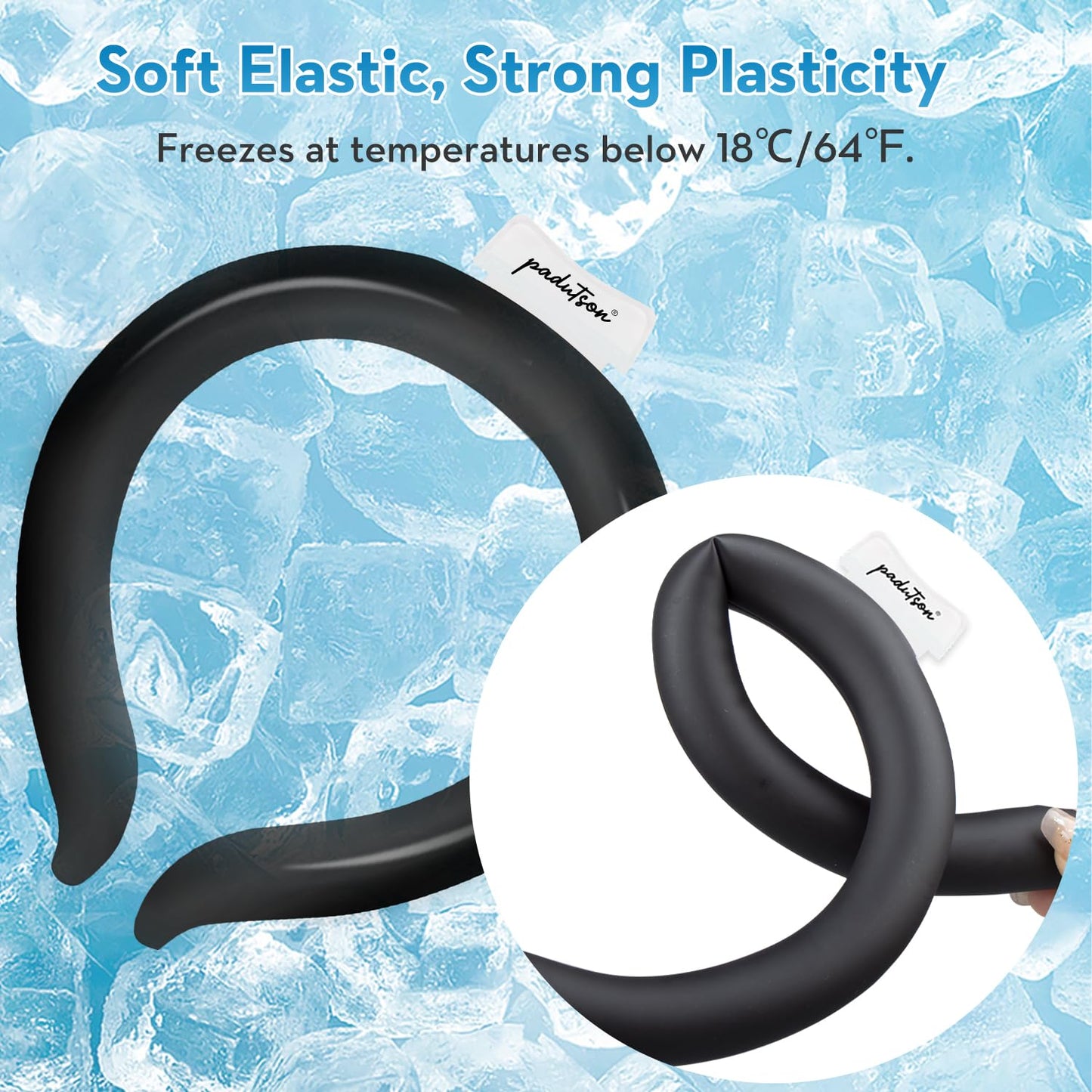 Neck CoolingTube, Reusable Ice Coolers Wearable Body CoolingProducts, Neck Coolers for HotWeather