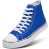 ZGR Men's High Top Canvas Sneakers Lace Up Classic Casual Walking Shoes(Blue,US07)
