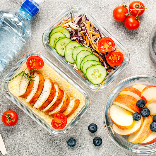 VERONES 10 Pack Glass Meal Prep Containers, Airtight Glass Lunch Containers, Stackable Glass Food Storage Containers Set with Lids,Exclusive of BPA,for Microwave, Oven, Freezer & Dishwasher,Grey