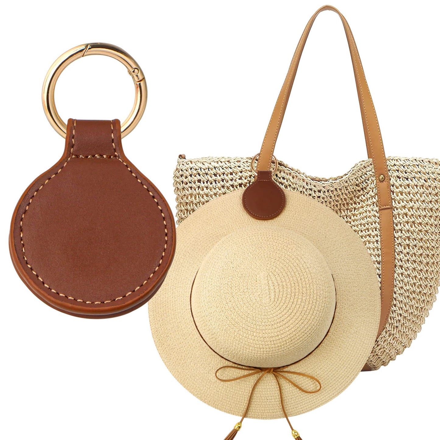 Niveaya Magnetic Hat Clip for Travel on Bag - Magnet Storage Hook, Vacation Traveling Essentials Accessory White