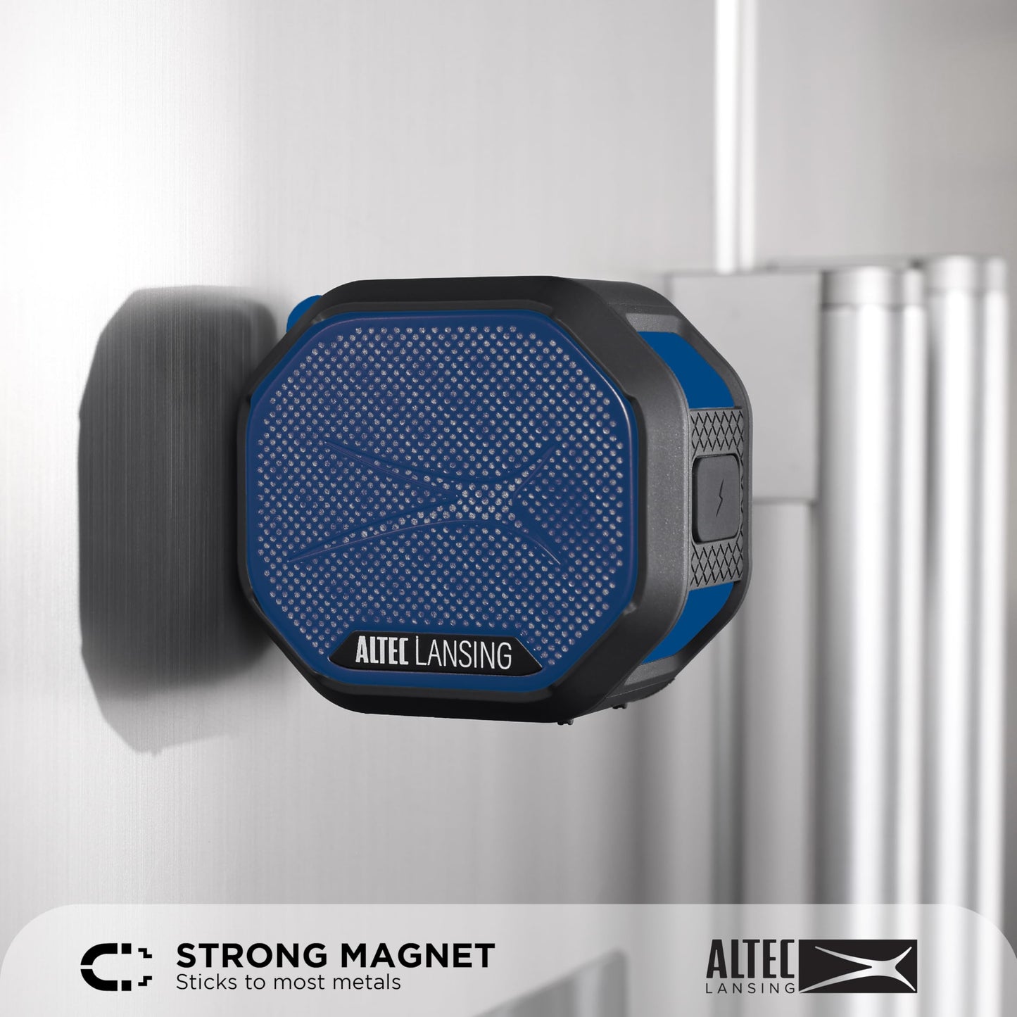Altec Lansing HYDRATREK Magnetic Bluetooth Speaker, Waterproof IP67, 5W RMS Output, True Wireless Pairing, USB-C Quick Charge, 3.7V 400mAh Battery, Voice Assistant, Perfect for Any Adventure