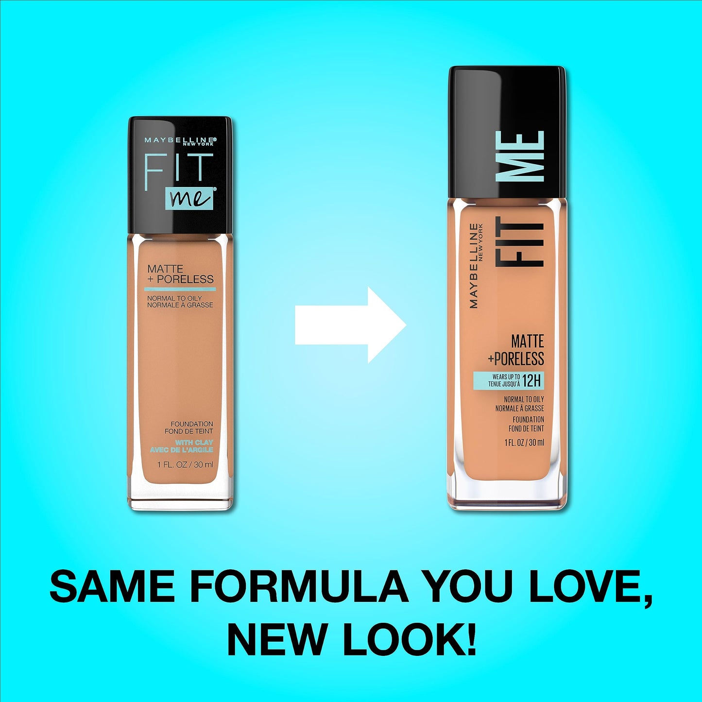 Maybelline Fit Me Matte + Poreless Liquid Oil-Free Foundation Makeup, True Beige, 1 Count (Packaging May Vary)