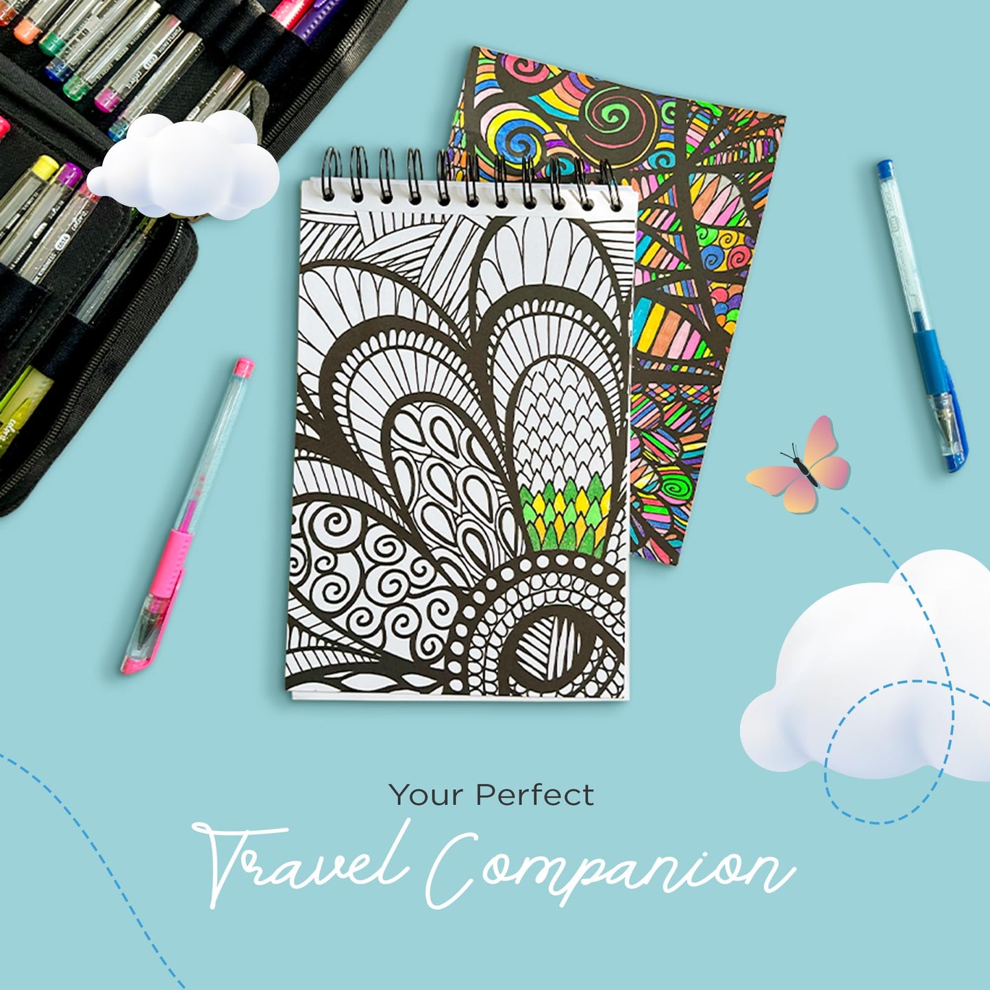 ColorIt Traveling Doodles Illustrated By Virginia Falkinburg