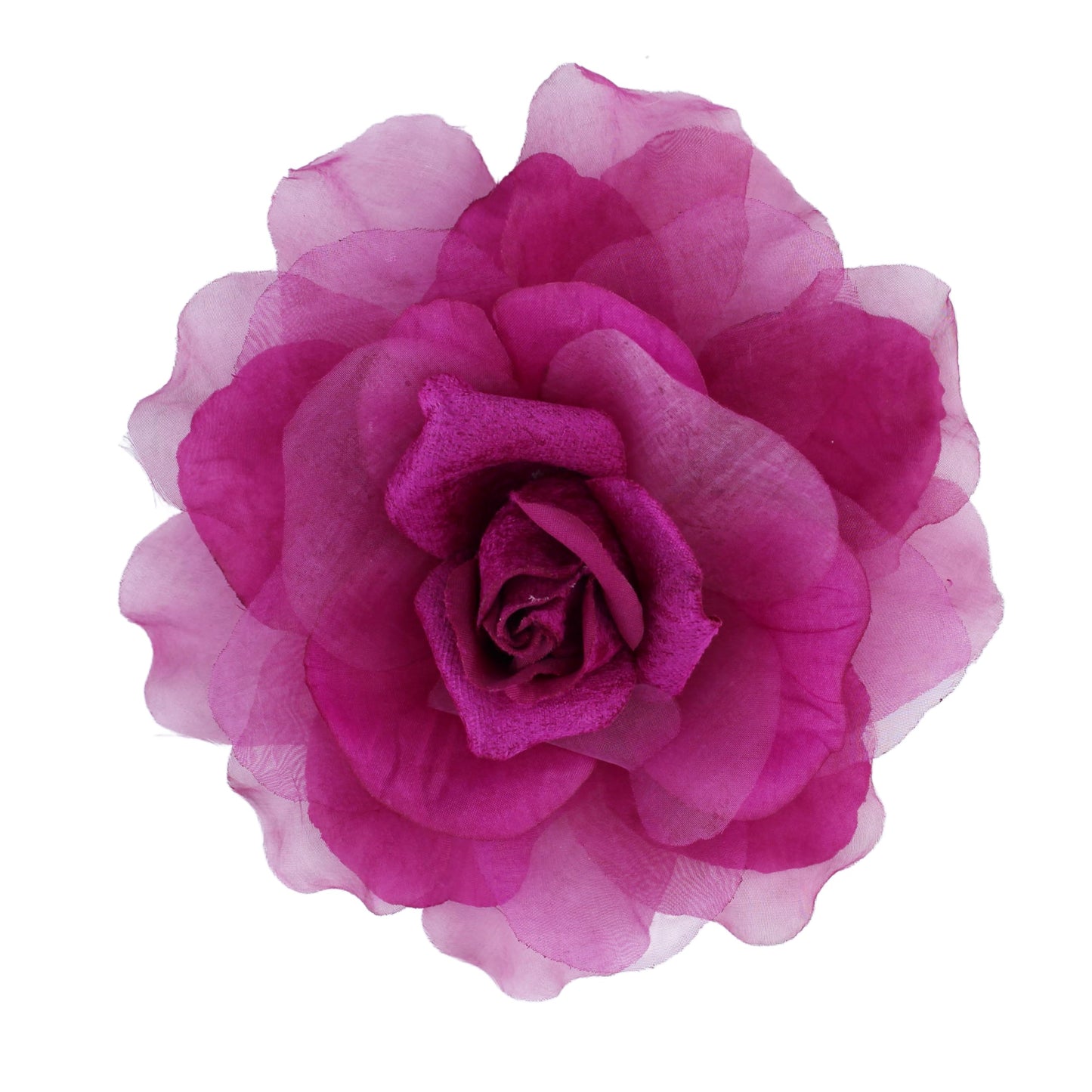 Broche de flores de tela rosa de 8 pulgadas, broche de ramillete de flores de gran tamaño, para mujeres y hombres, bodas, fiestas y vestidos