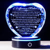 YWHL Gifts for Wife with Colorful LED Base I Love You Gifts for Her from Husband Best Wife Anniversary Birthday Gift Ideas Romantic to My Wife Crystal Keepsakes Presents