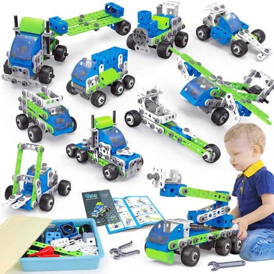 10 in 1 STEM Toys for 4 5 6 7 8+ Year Old Boy Girl Birthday Gifts Building Toys for Kids Ages 4-8 5-7 6-8 Educational Stem Activities for Boys 4-6 8-10 Construction Creative Games Holiday Idea Gift