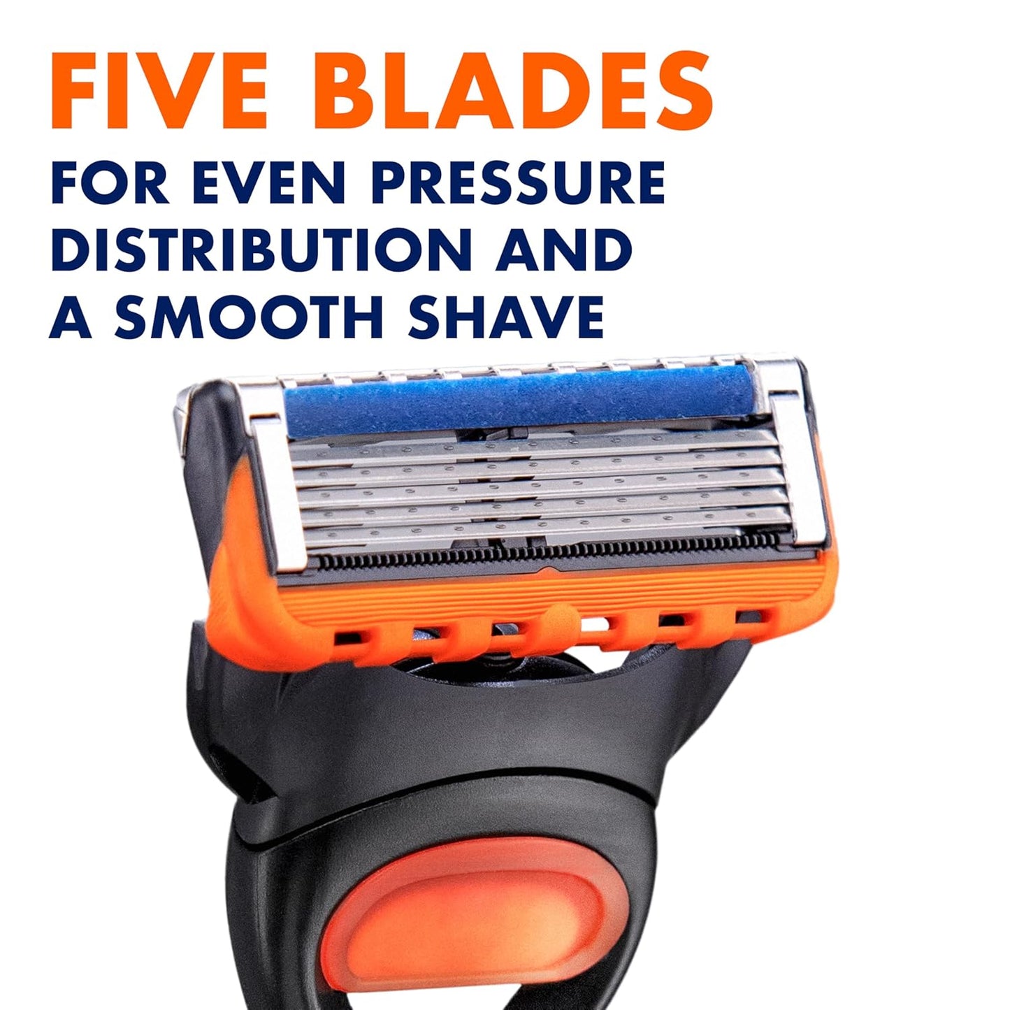 Gillette Fusion5 Razors for Men, 1 Razor, 4 Blade Refills, Lubrastrip for a More Comfortable Shave