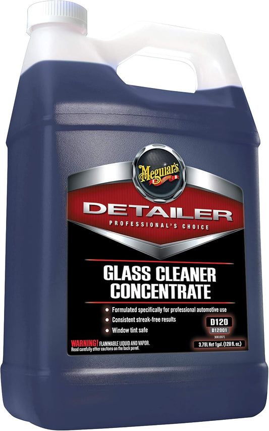 Meguiar's Professional Glass Cleaner Concentrate D12001 - Professional Strength Glass Cleaner for a Streak-Free Shine that's Residue-Free, 128 Oz, 1 Gallon